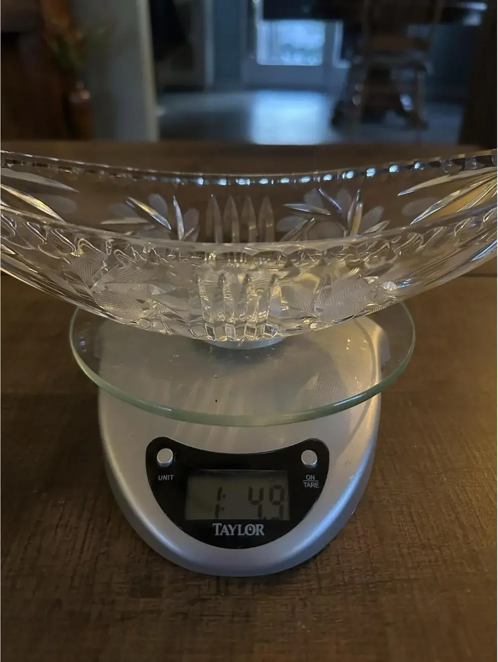 Vintage Cut Crystal Glass Serving Dish - 10.5 Inch Elegant Centerpiece